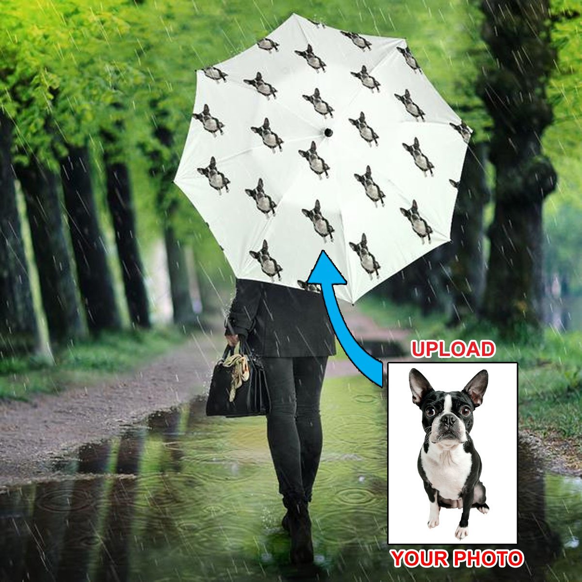 Umbrella with dogs hot sale printed on it