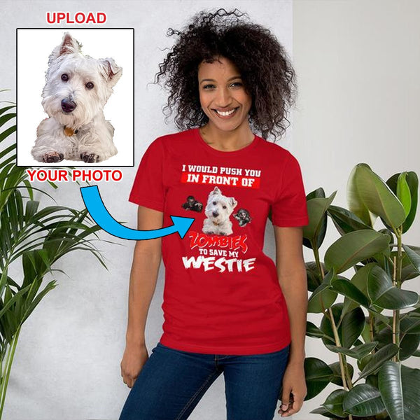 Custom Print Your T Shirt - With Your Dogs Photo Printed On It! - 4 Terriers Only