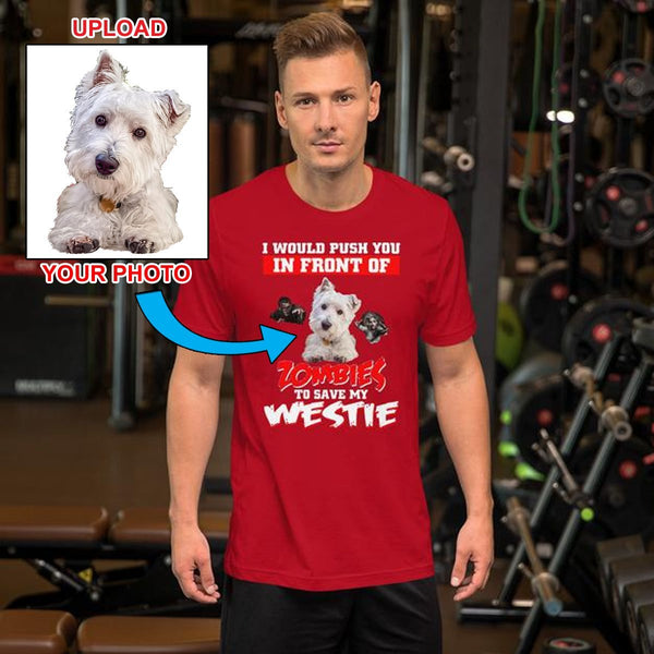 Custom Print Your T Shirt - With Your Dogs Photo Printed On It! - 4 Terriers Only