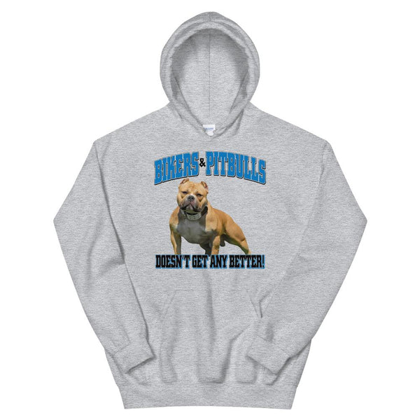 Fantastic Biker and Pitbull Unisex Hoodie - 4 Terriers Only