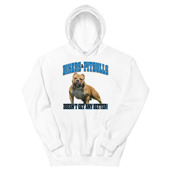 Fantastic Biker and Pitbull Unisex Hoodie - 4 Terriers Only