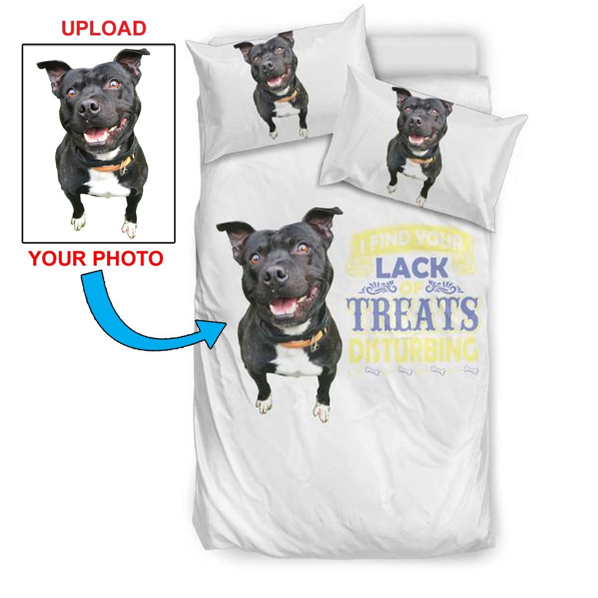 Have Your Own Dogs Photo Printed On This Stunning Bed Set - 4 Terriers Only