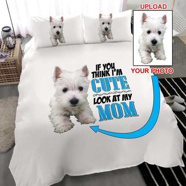 Have Your Own Dogs Photo Printed On This Stunning Bed Set - 4 Terriers Only