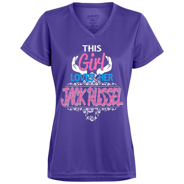 Jack Russel Augusta Ladies' Wicking T-Shirt - 4 Terriers Only