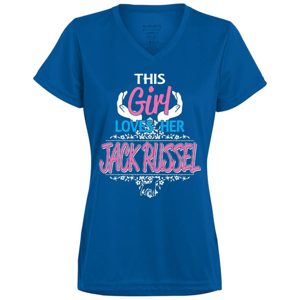 Jack Russel Augusta Ladies' Wicking T-Shirt - 4 Terriers Only