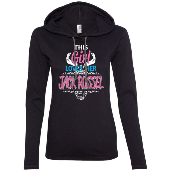 Jack Russel Ladies' LS T-Shirt Hoodie - 4 Terriers Only