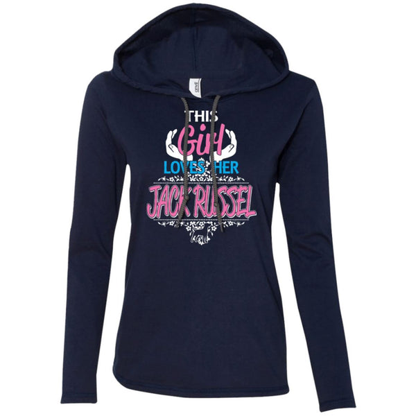 Jack Russel Ladies' LS T-Shirt Hoodie - 4 Terriers Only