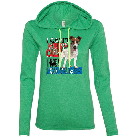 Jack Russel Ladies' LS T-Shirt Hoodie - 4 Terriers Only