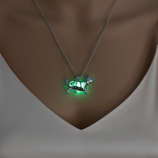 Luminous Glow In The Dark Dog Pendant Necklace's - 4 Terriers Only