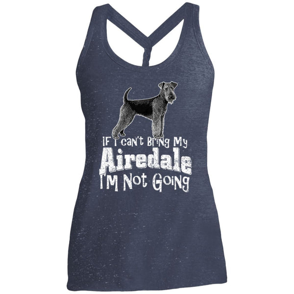 Me and my Airedale, Ladies Cosmic Twist Back Tank - 4 Terriers Only