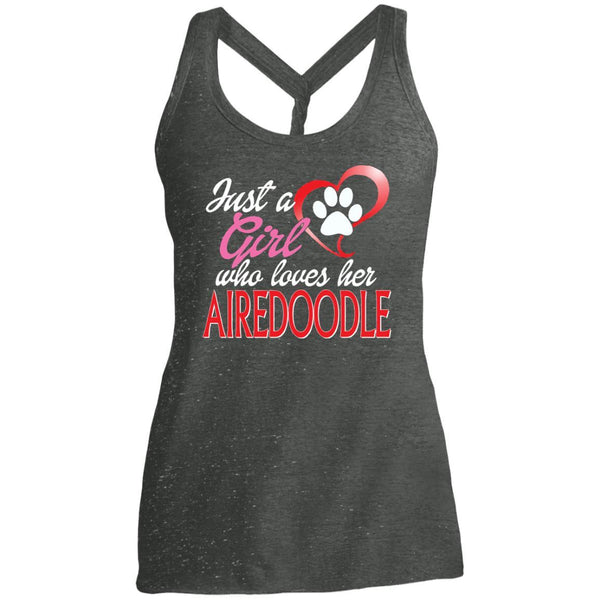 Me and my Airedale,Ladies Cosmic Twist Back Tank - 4 Terriers Only