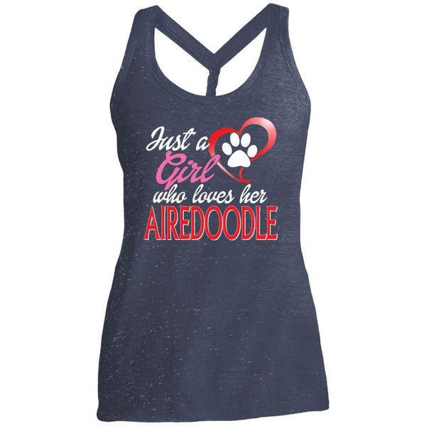 Me and my Airedale,Ladies Cosmic Twist Back Tank - 4 Terriers Only