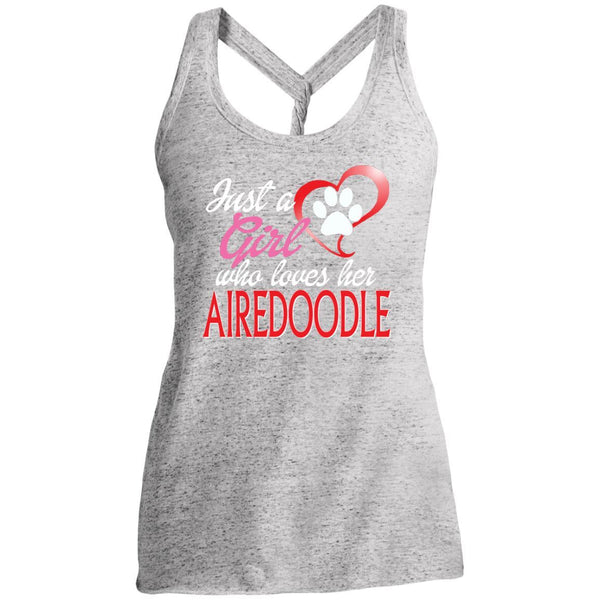 Me and my Airedale,Ladies Cosmic Twist Back Tank - 4 Terriers Only