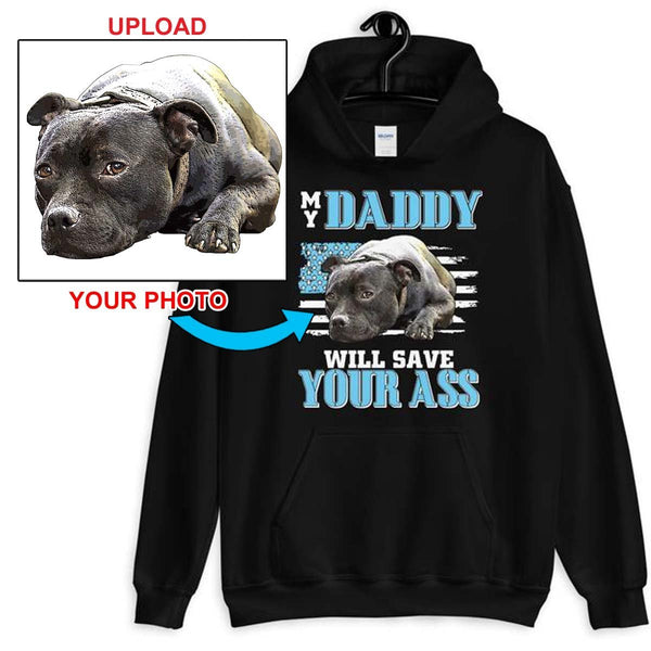 NOW You Can Custom Print Your Hoodie - With Your Dogs Photo Printed On It! - 4 Terriers Only