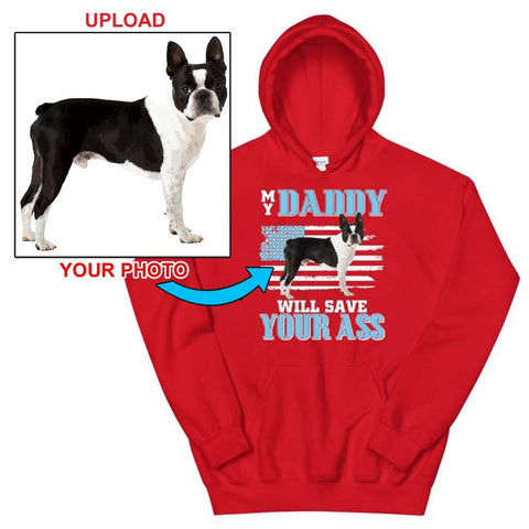 NOW You Can Custom Print Your Hoodie - With Your Dogs Photo Printed On It! - 4 Terriers Only