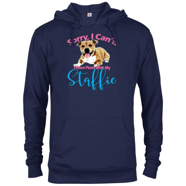 Plans With My Staffie, Ladies French Terry Hoodie - 4 Terriers Only