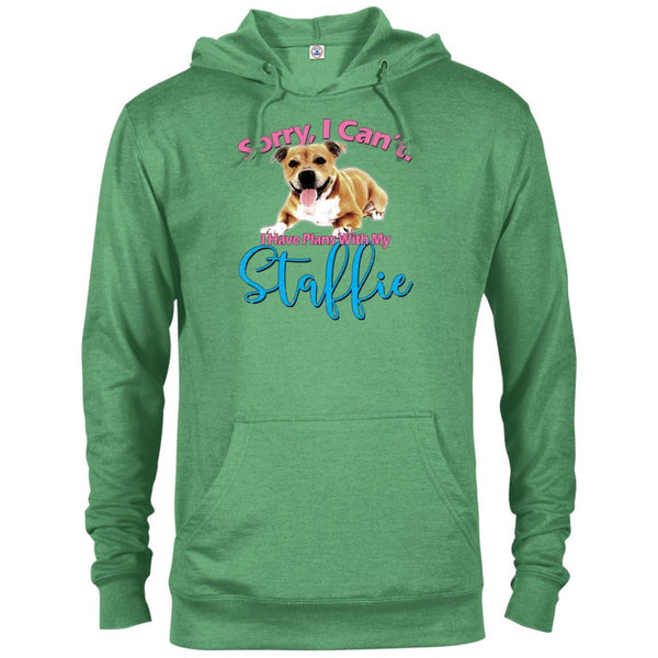 Plans With My Staffie, Ladies French Terry Hoodie - 4 Terriers Only