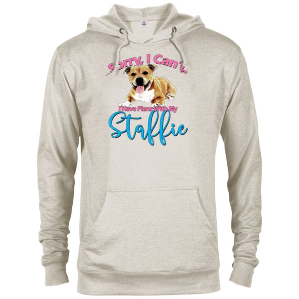 Plans With My Staffie, Ladies French Terry Hoodie - 4 Terriers Only