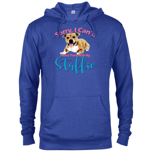 Plans With My Staffie, Ladies French Terry Hoodie - 4 Terriers Only