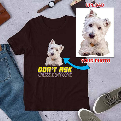 Short-Sleeve Unisex T-Shirt - With Your Dogs Photo Printed On It! - 4 Terriers Only