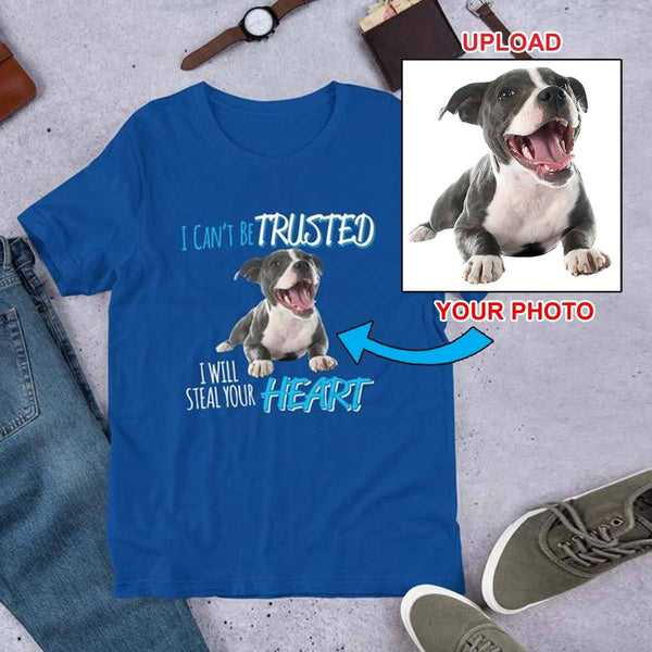 Short-Sleeve Unisex T-Shirt - With Your Own Dogs Photo Printed On It! - 4 Terriers Only