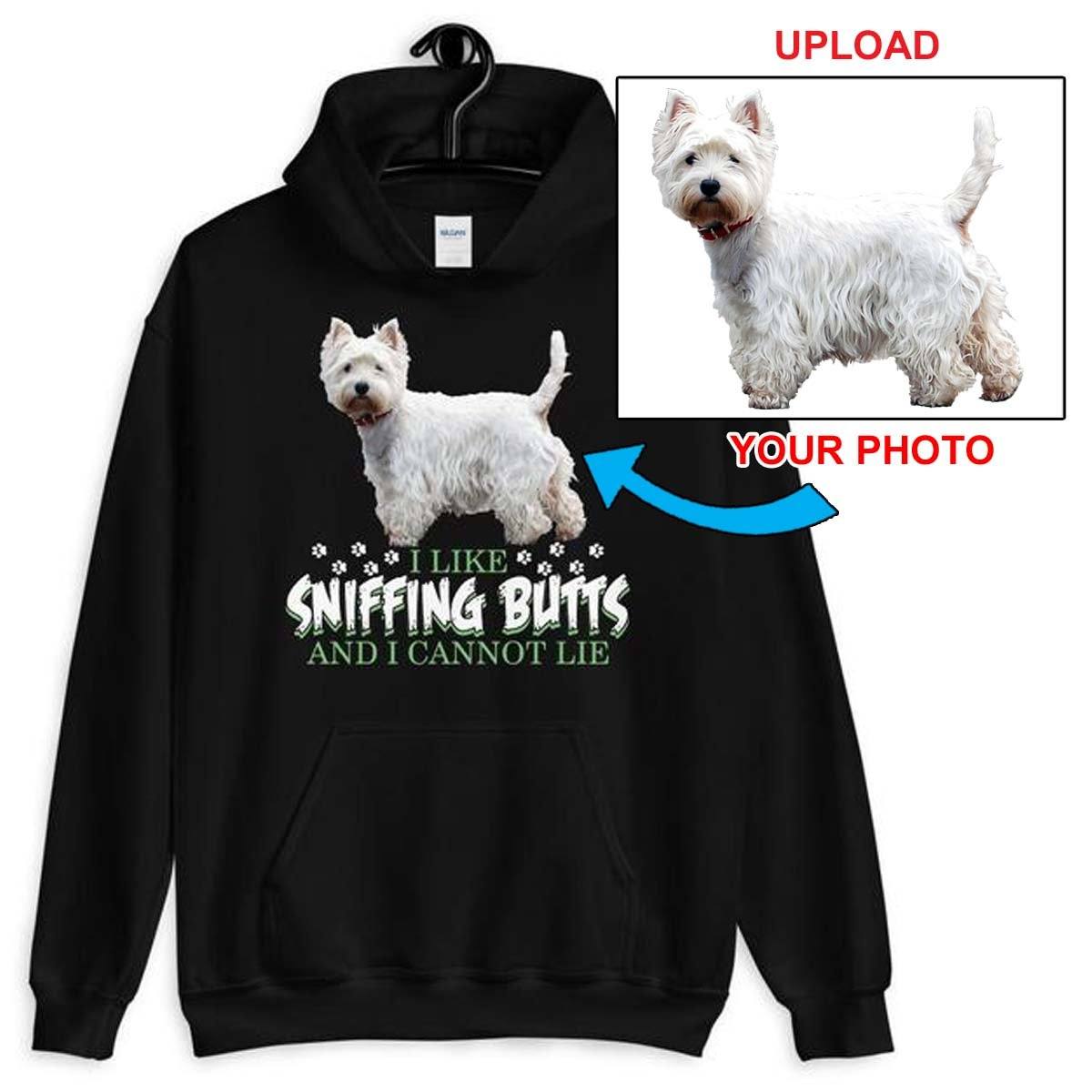 Unisex Hoodie - With Your Own Dogs Photo Printed On It! - 4 Terriers Only