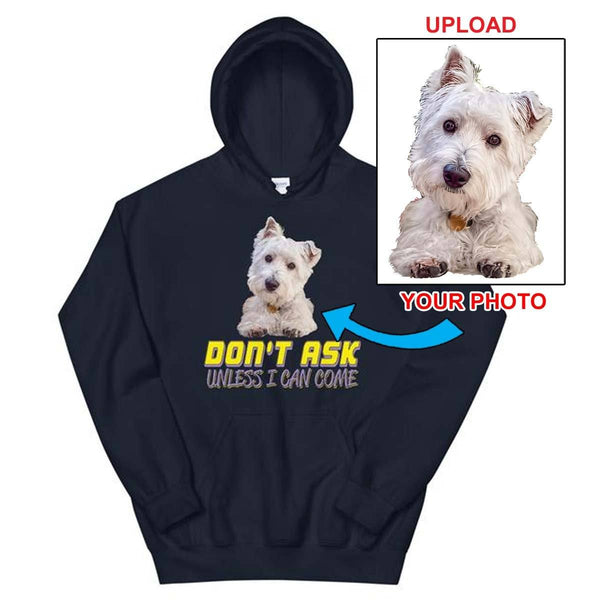 Unisex Hoodie - With Your Own Dogs Photo Printed On It! - 4 Terriers Only