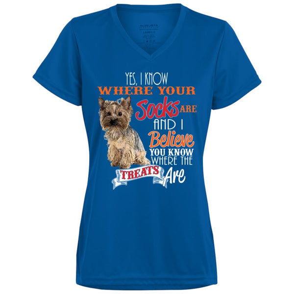 Yorkie, I know where The Socks Are Funny T Shirt - 4 Terriers Only