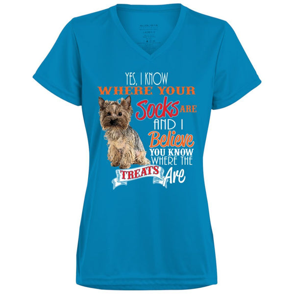 Yorkie, I know where The Socks Are Funny T Shirt - 4 Terriers Only