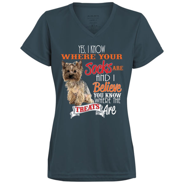 Yorkie, I know where The Socks Are Funny T Shirt - 4 Terriers Only