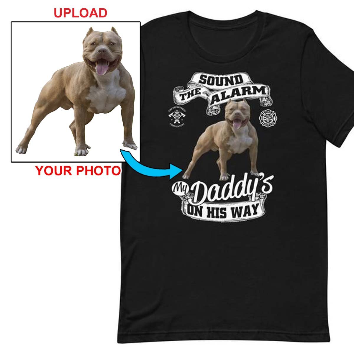 Your Own T-Shirt - With Your Dogs Photo On It! - 4 Terriers Only